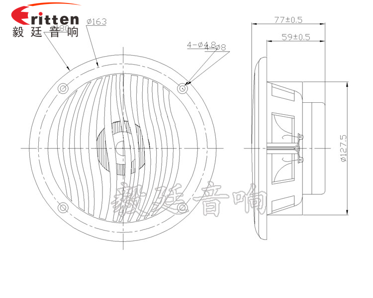 6.5寸圆形全频外磁30W船用喇叭成品图-Model.png