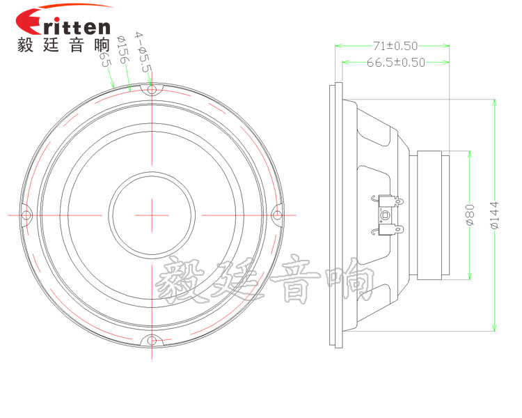 圆型6.5寸专业HiFi音箱喇叭成品图.png